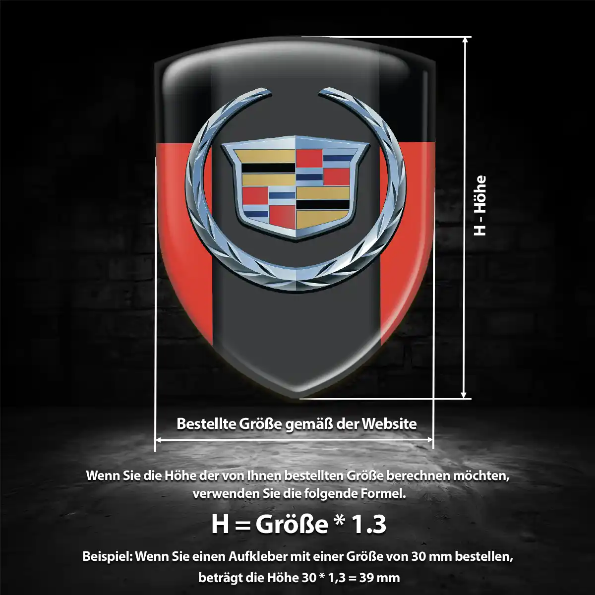Cadillac Emblem Aufkleber Anspruchsvolles Design