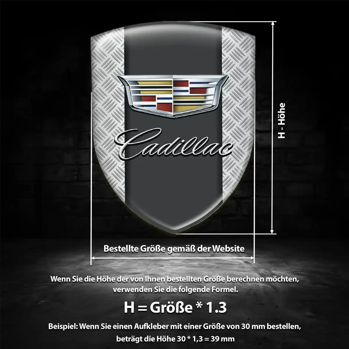 Cadillac Emblem Aufkleber Ausdrucksstarkes Design
