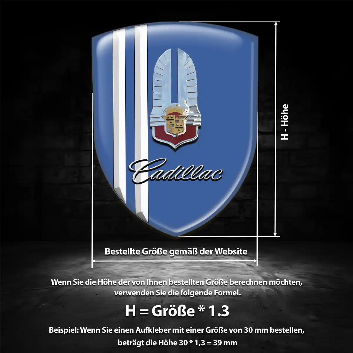 Cadillac Emblem Aufkleber Auto Exterieurdesign