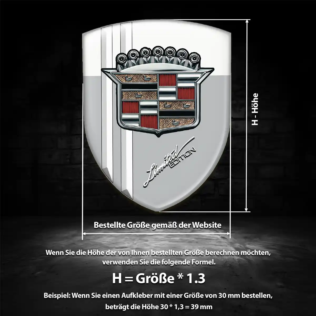 Cadillac Emblem Aufkleber Auto Höchste Qualität
