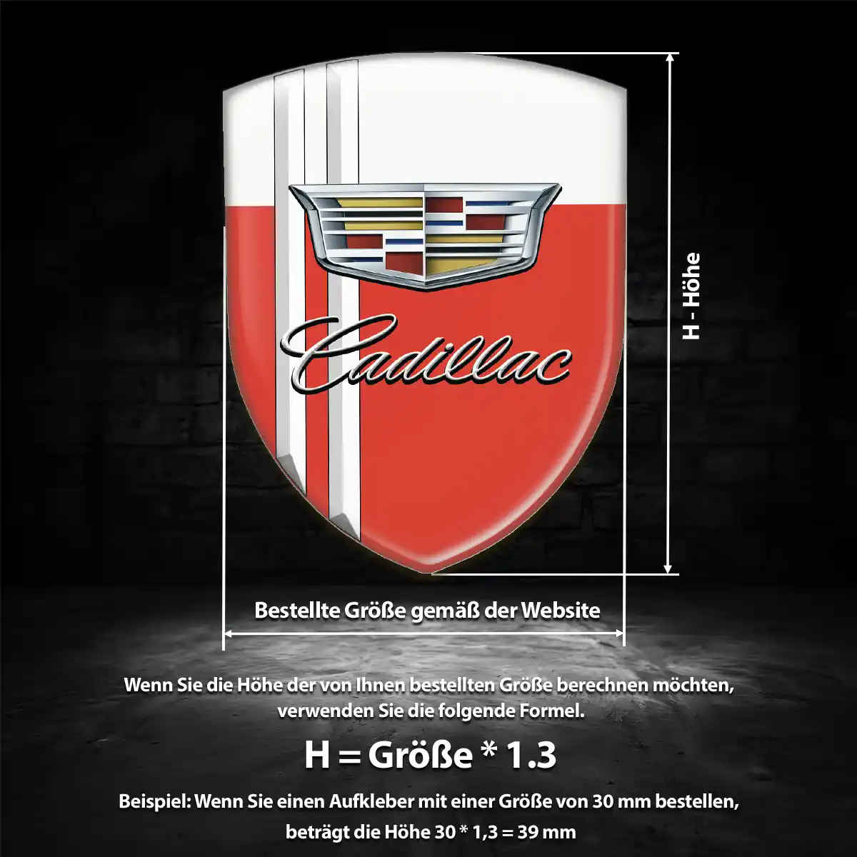 Cadillac Emblem Aufkleber Auto Hochwertiges Harz