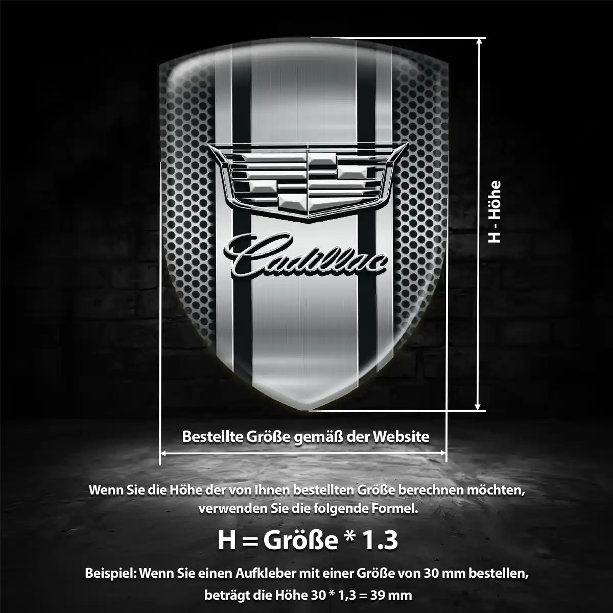 Cadillac Emblem Aufkleber Auto Interieurdesign