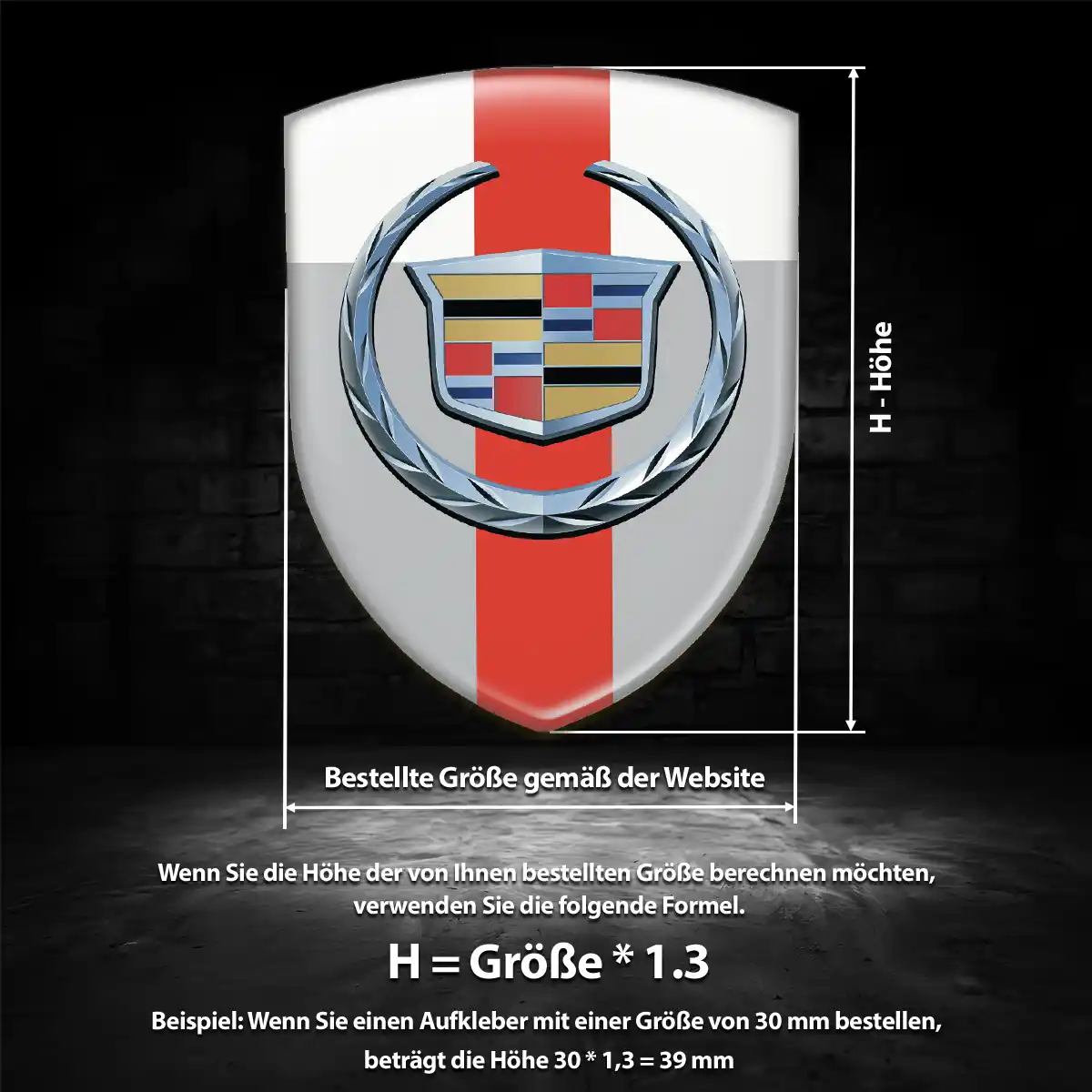 Cadillac Emblem Aufkleber Auto Limitierte Auflage