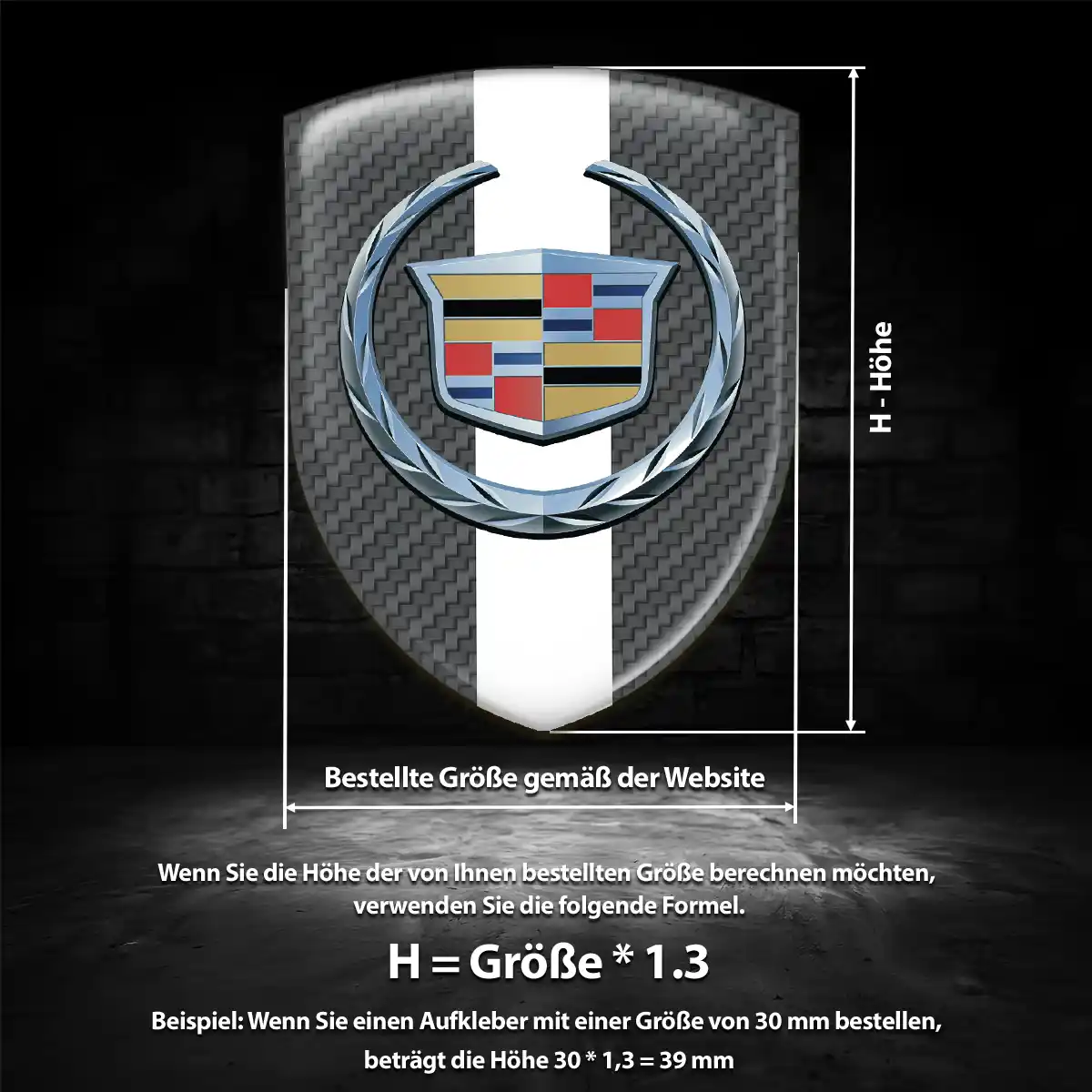 Cadillac Emblem Aufkleber Auto Premium-Edition