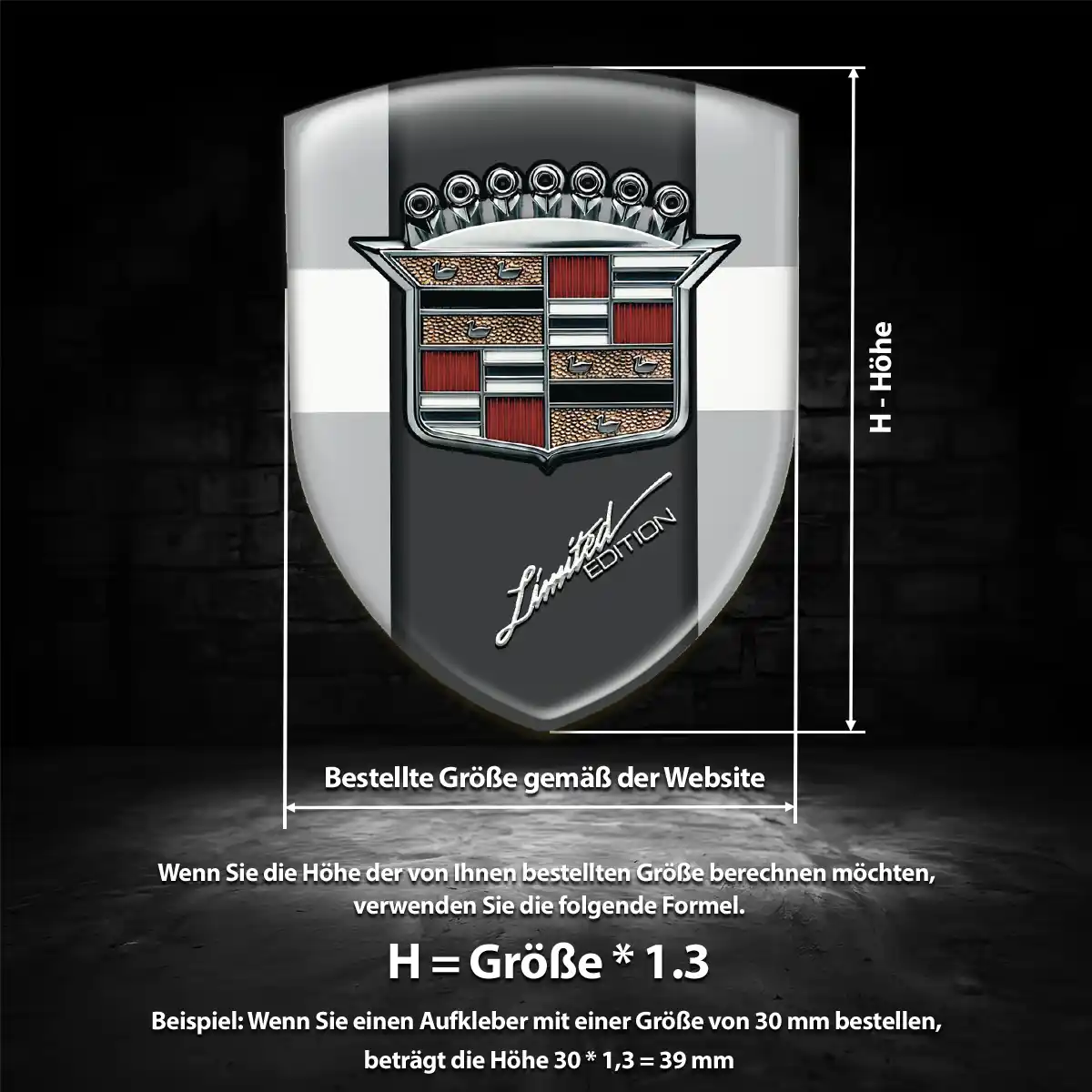 Cadillac Emblem Aufkleber Auto Premiumqualität