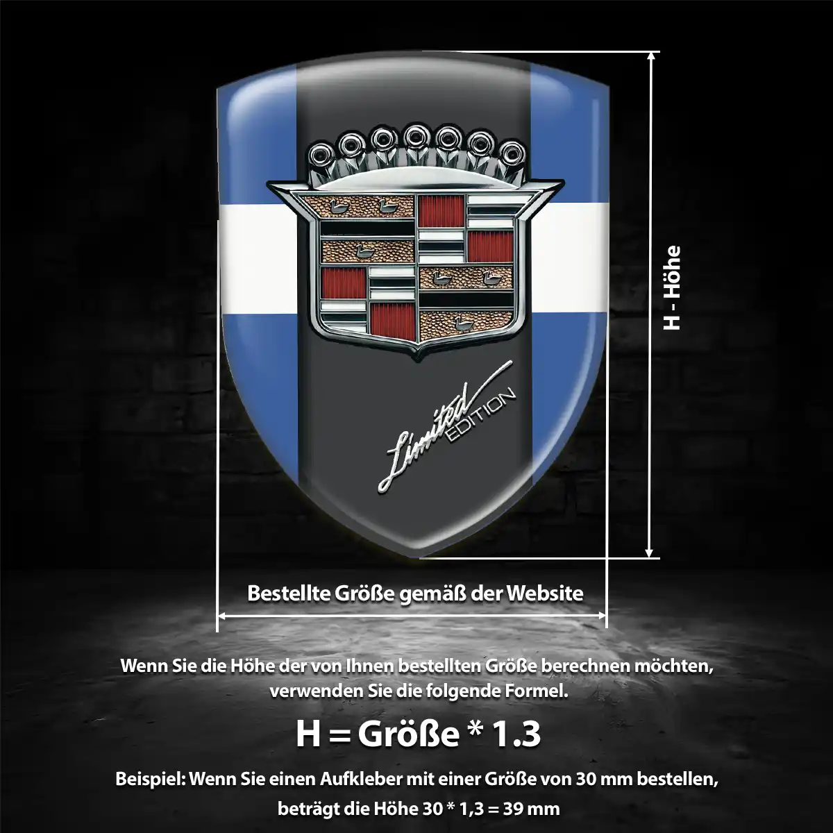 Cadillac Emblem Aufkleber Auto Tuningfahrzeug