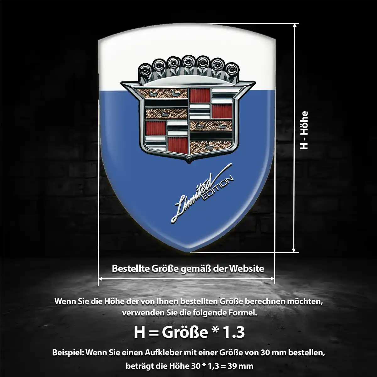 Cadillac Emblem Aufkleber Exklusiv-Edition