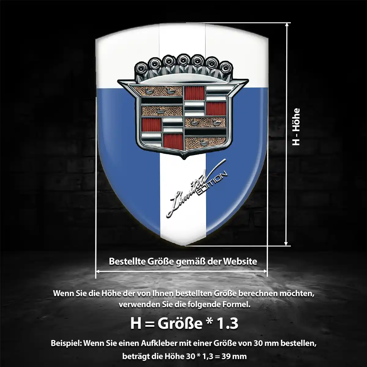 Cadillac Emblem Aufkleber Exterieurdesign