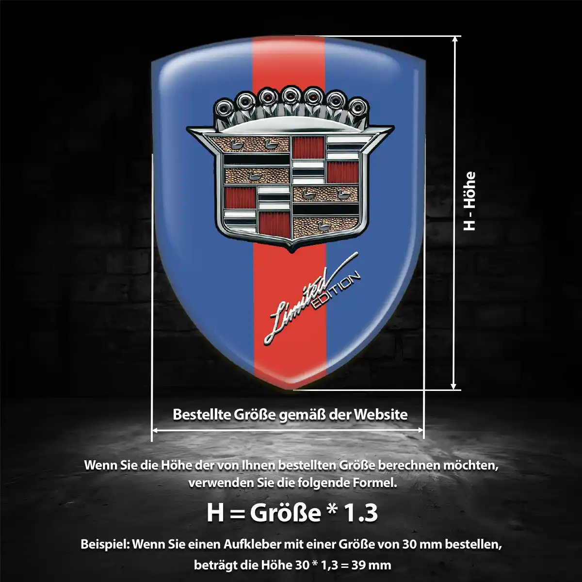Cadillac Emblem Aufkleber Höchste Qualität
