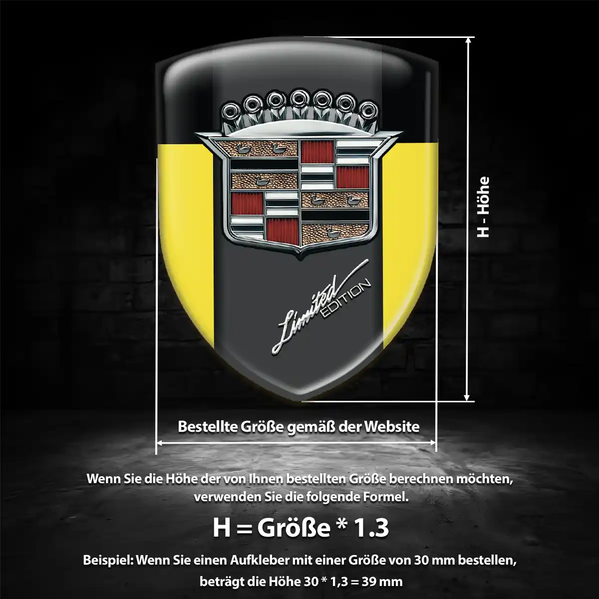 Cadillac Emblem Aufkleber Hohe Qualität