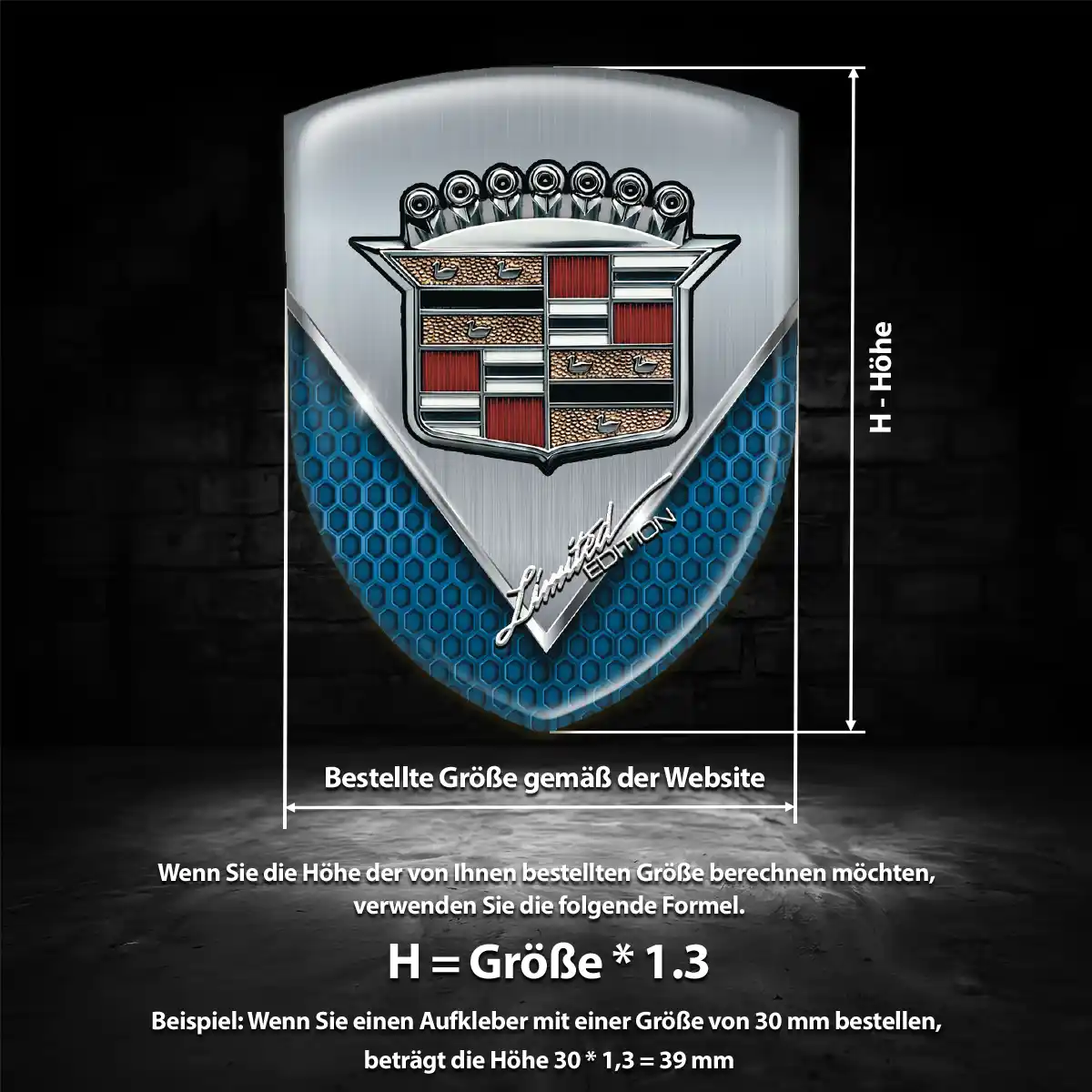 Cadillac Emblem Aufkleber Limitierte Auflage
