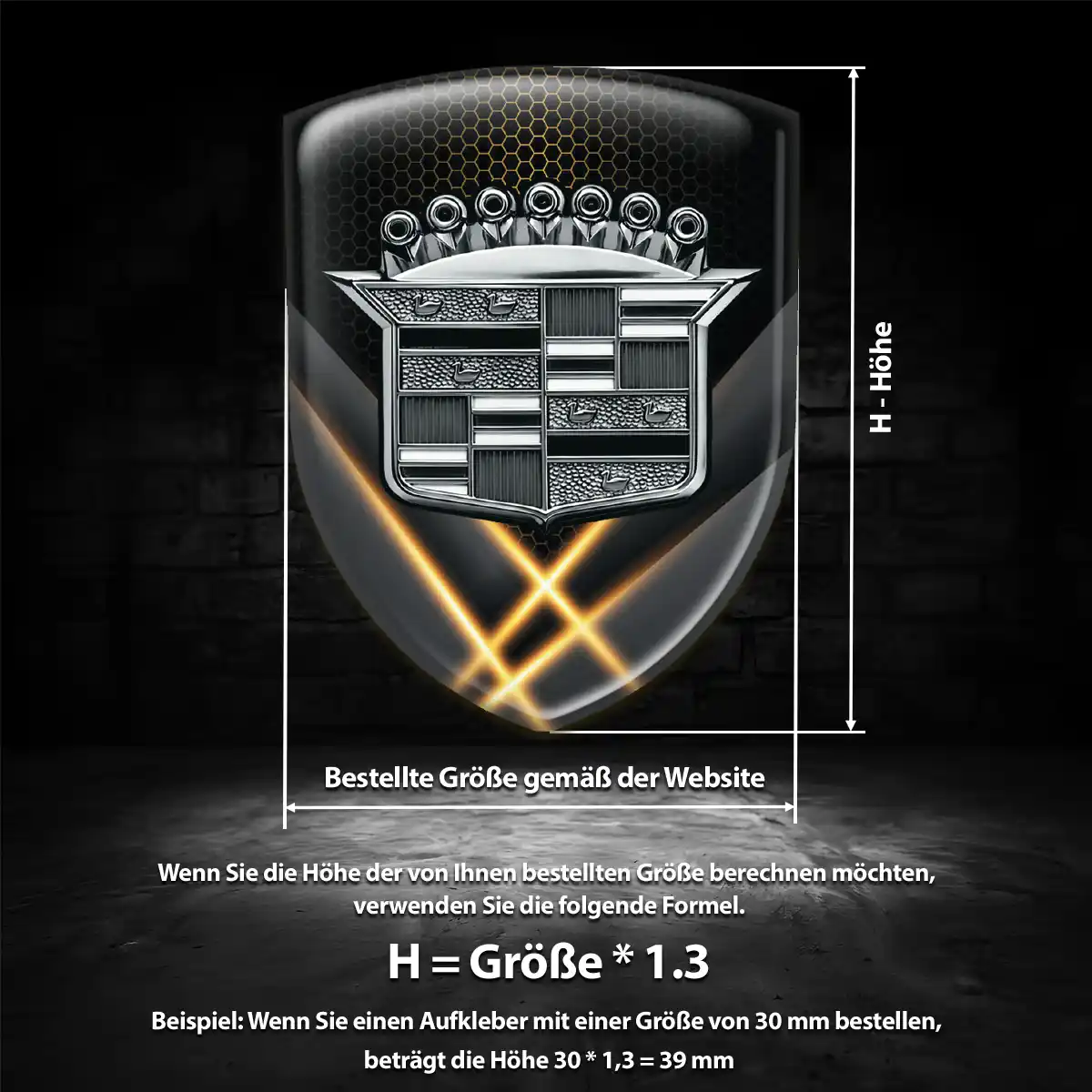 Cadillac Emblem Aufkleber Spitzenqualität