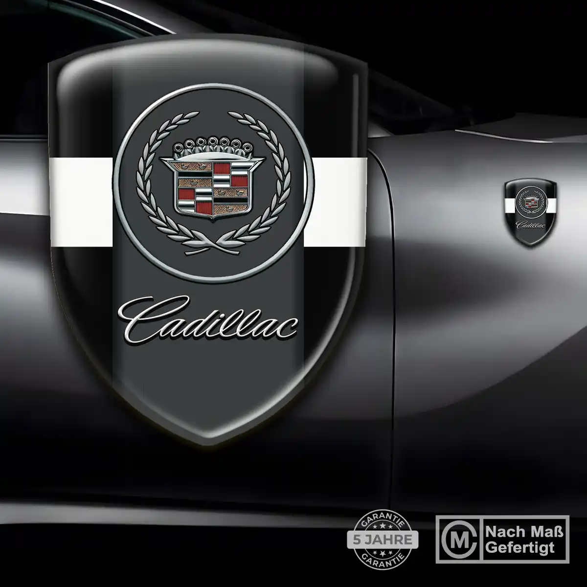 Cadillac Emblem Aufkleber Tuningfahrzeug