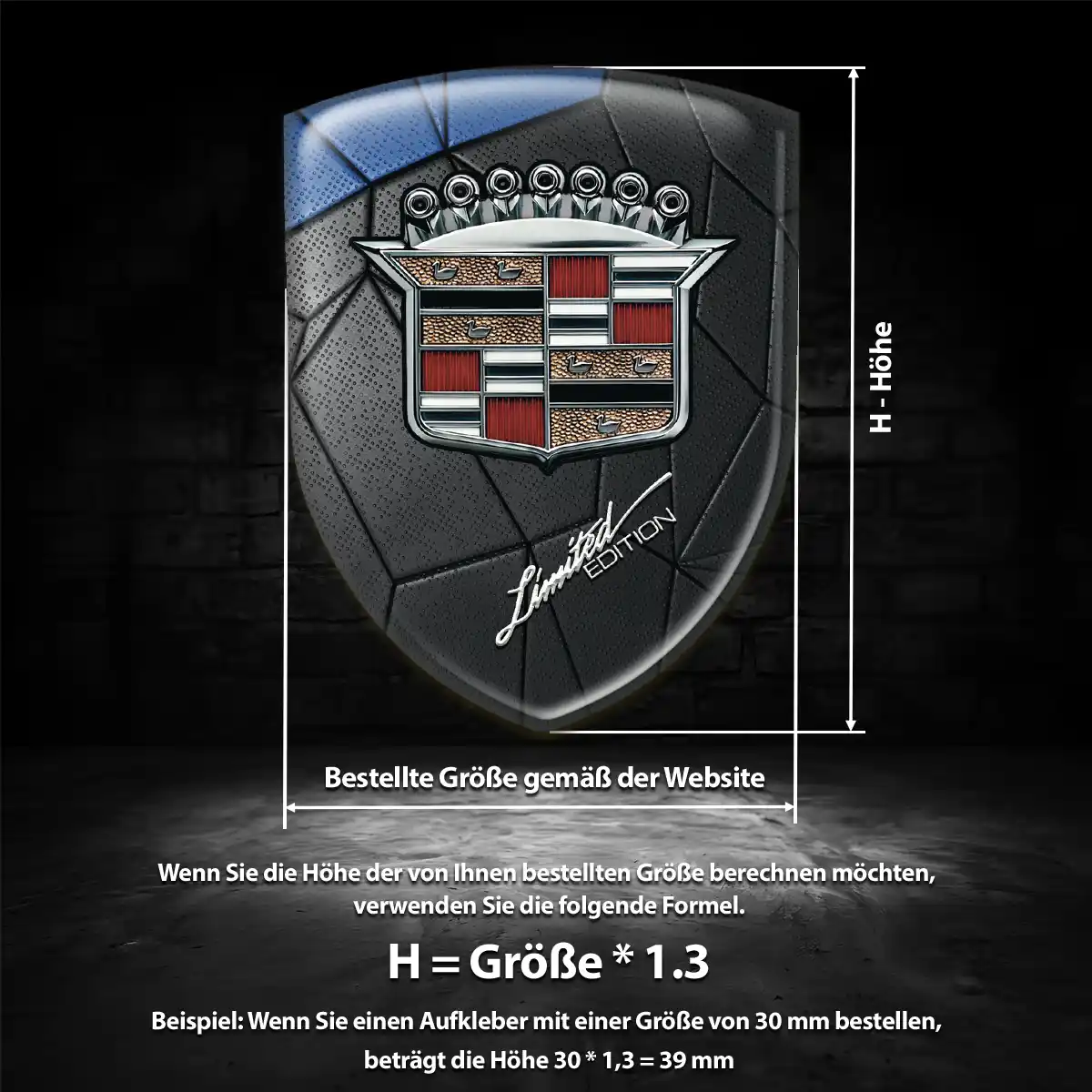 Cadillac Emblem Aufkleber Wappen Anspruchsvolles Design