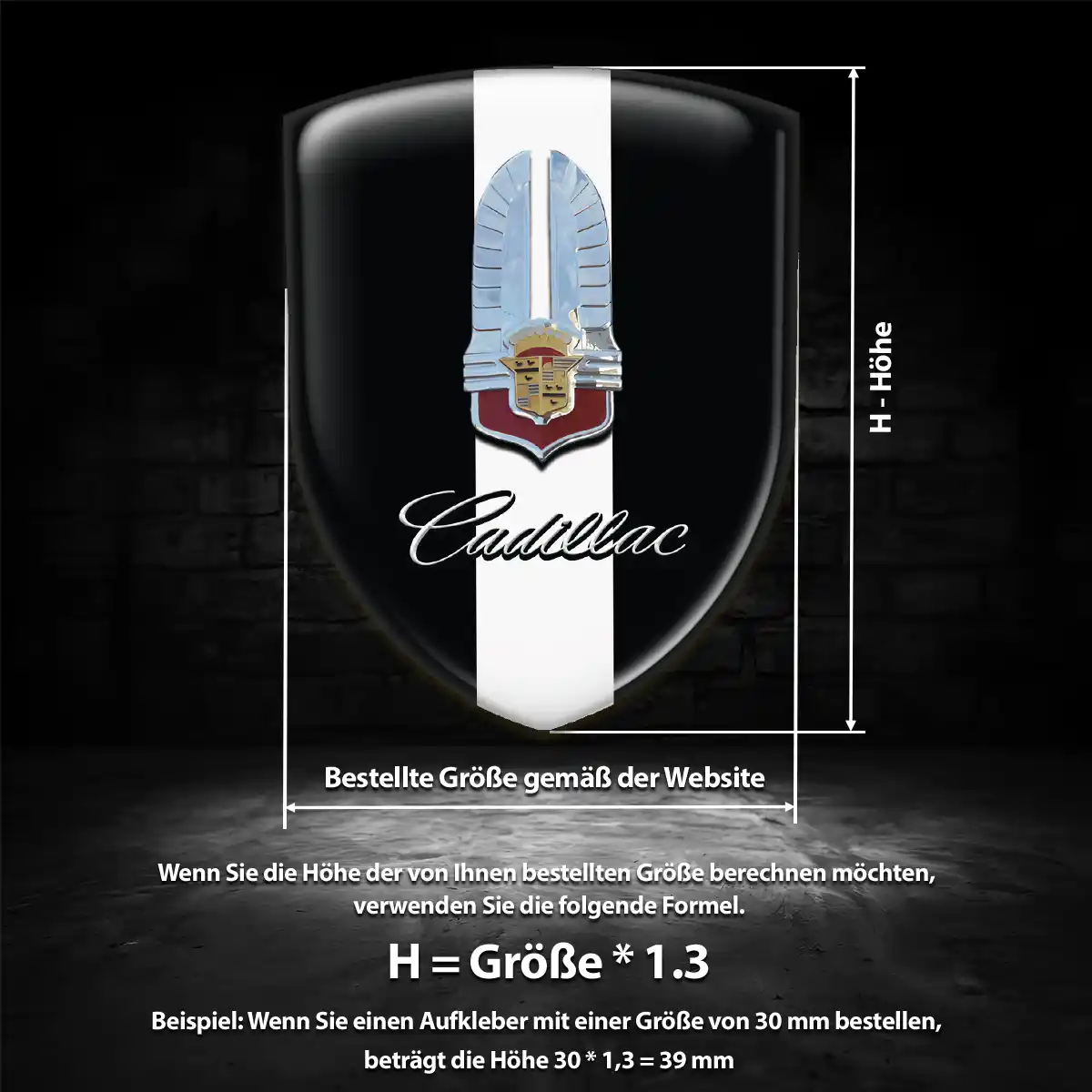 Cadillac Emblem Aufkleber Wappen Ausdrucksstarkes Design