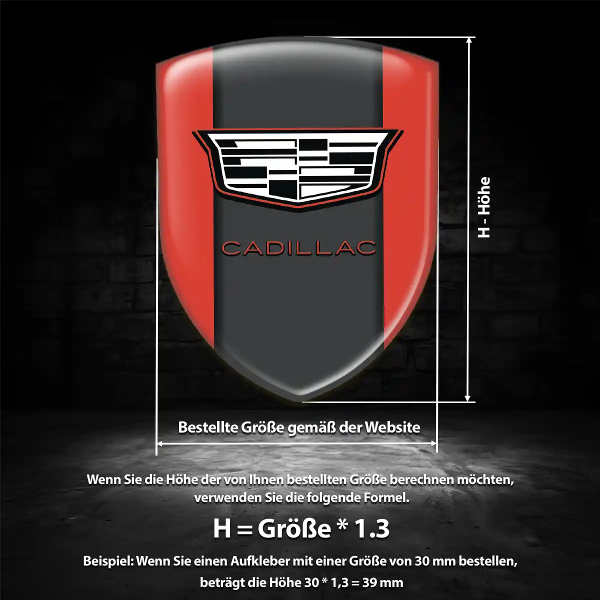 Cadillac Emblem Aufkleber Wappen Auto Hochwertiges Harz