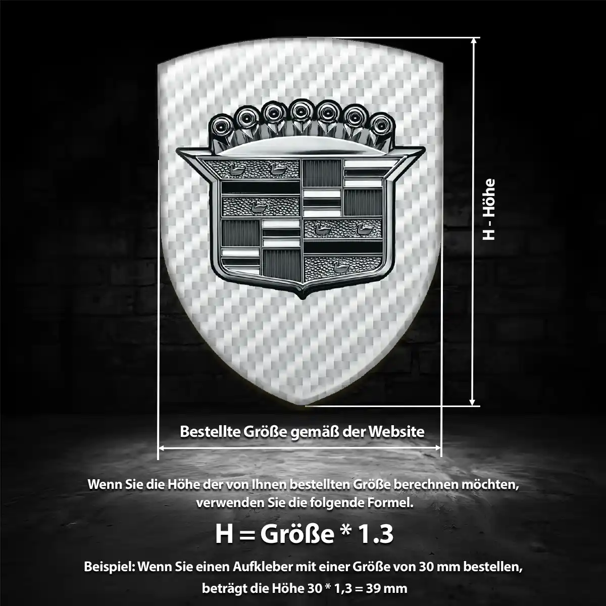 Cadillac Emblem Aufkleber Wappen Auto Limitierte Auflage