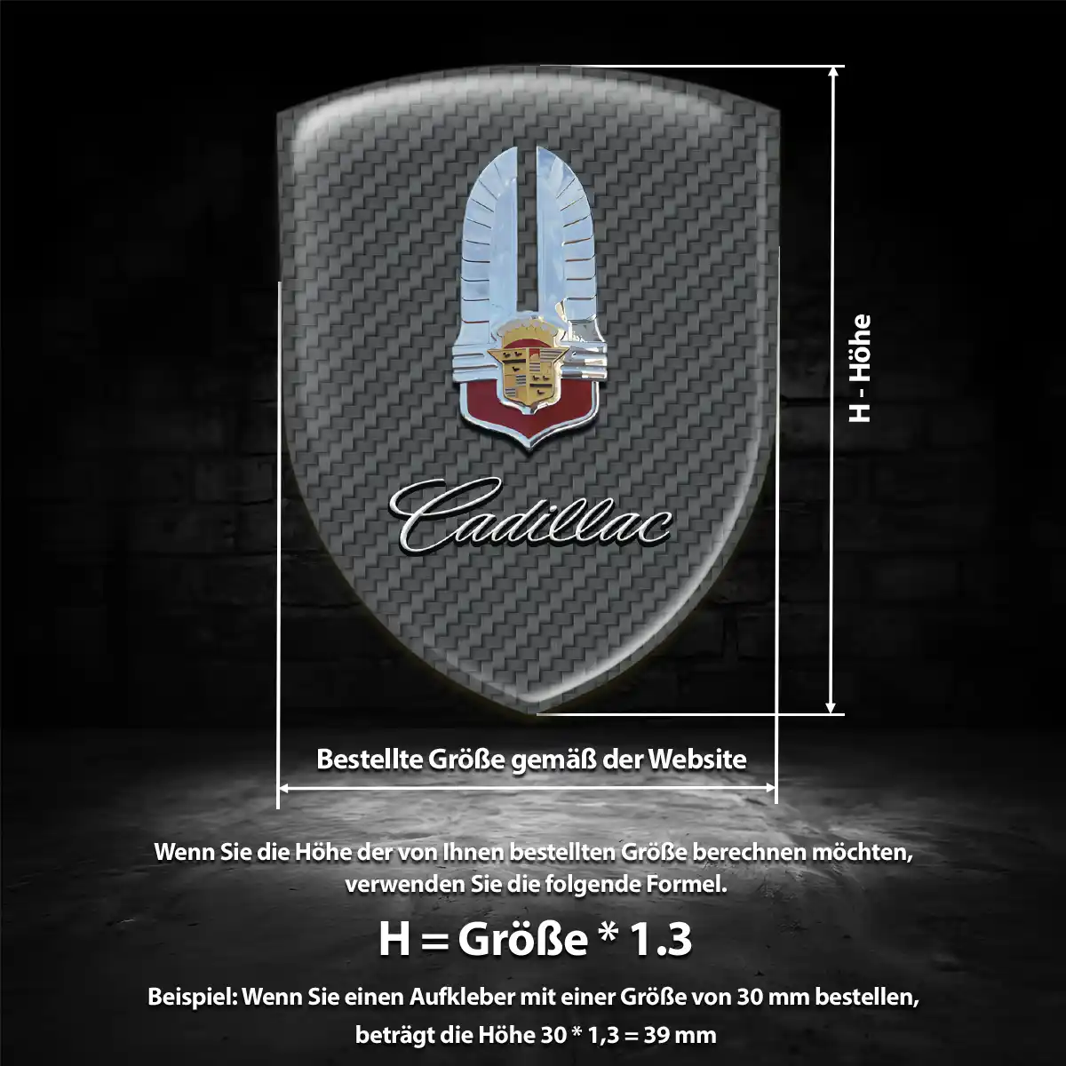 Cadillac Emblem Aufkleber Wappen Auto Luxus-Edition