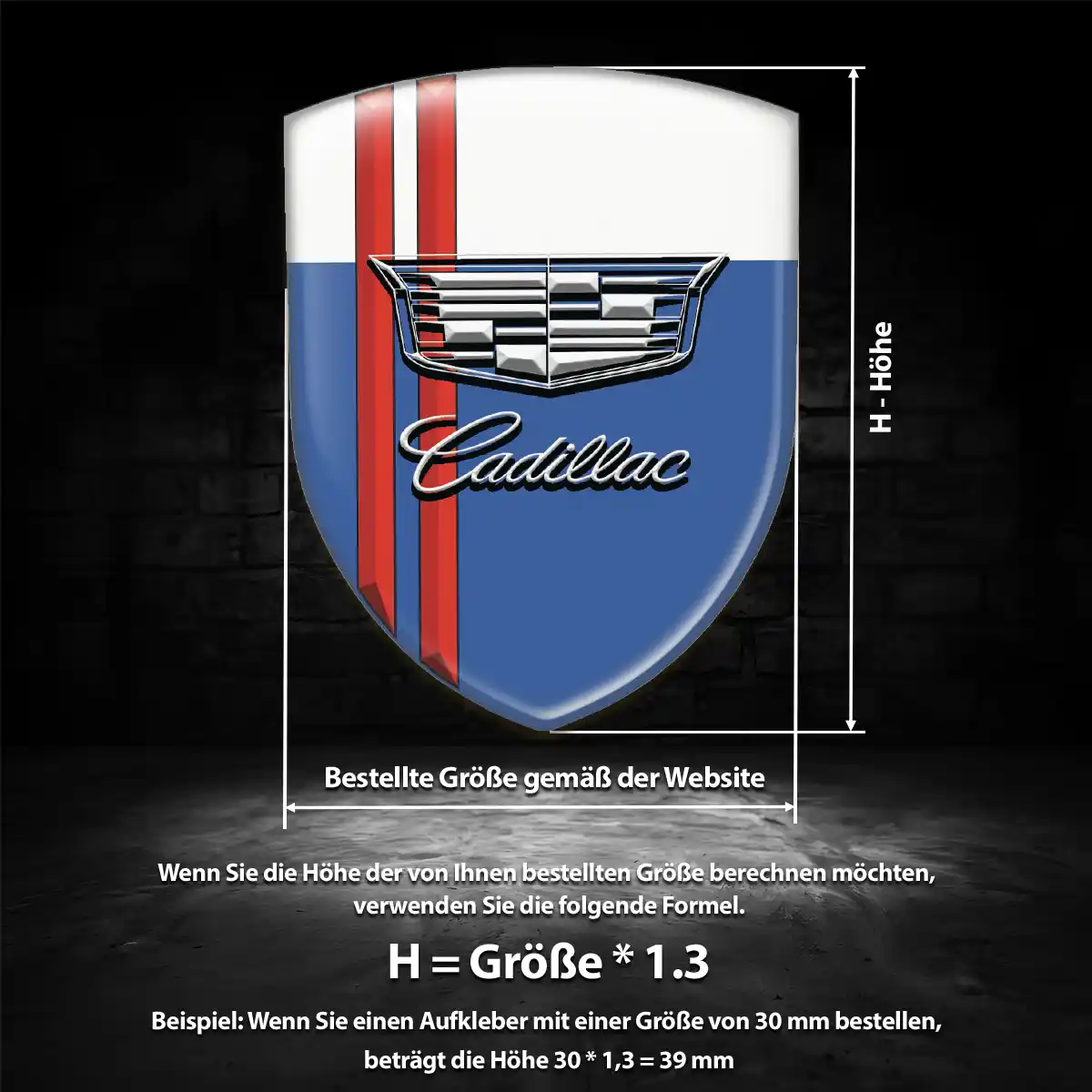 Cadillac Emblem Aufkleber Wappen Auto Markenedition