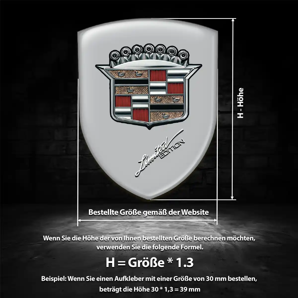 Cadillac Emblem Aufkleber Wappen Auto Spitzenqualität