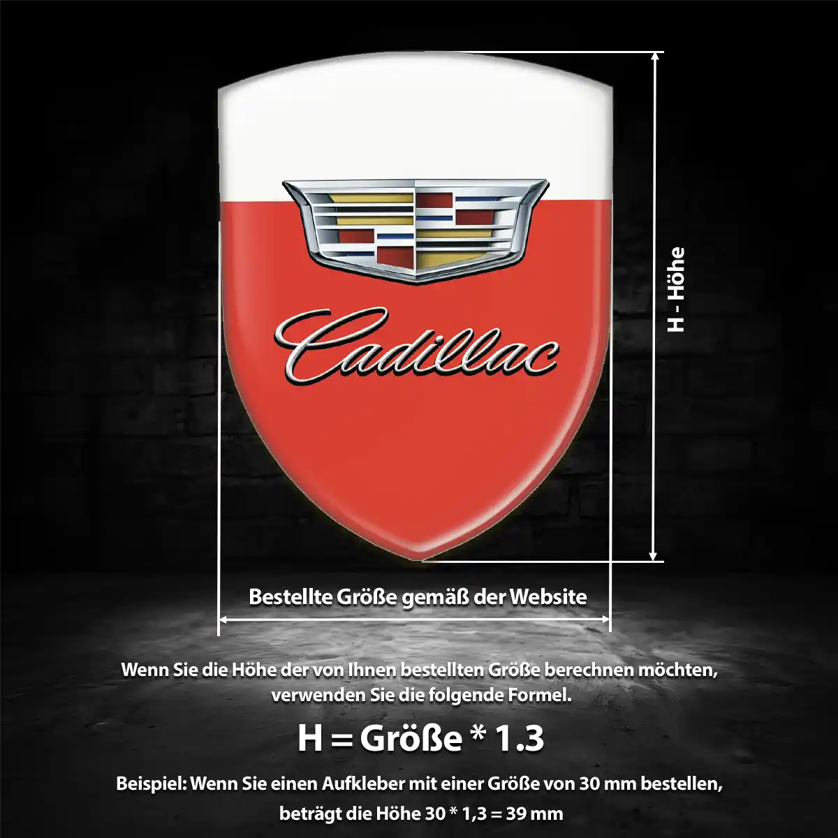 Cadillac Emblem Aufkleber Wappen Auto Tuningfahrzeug