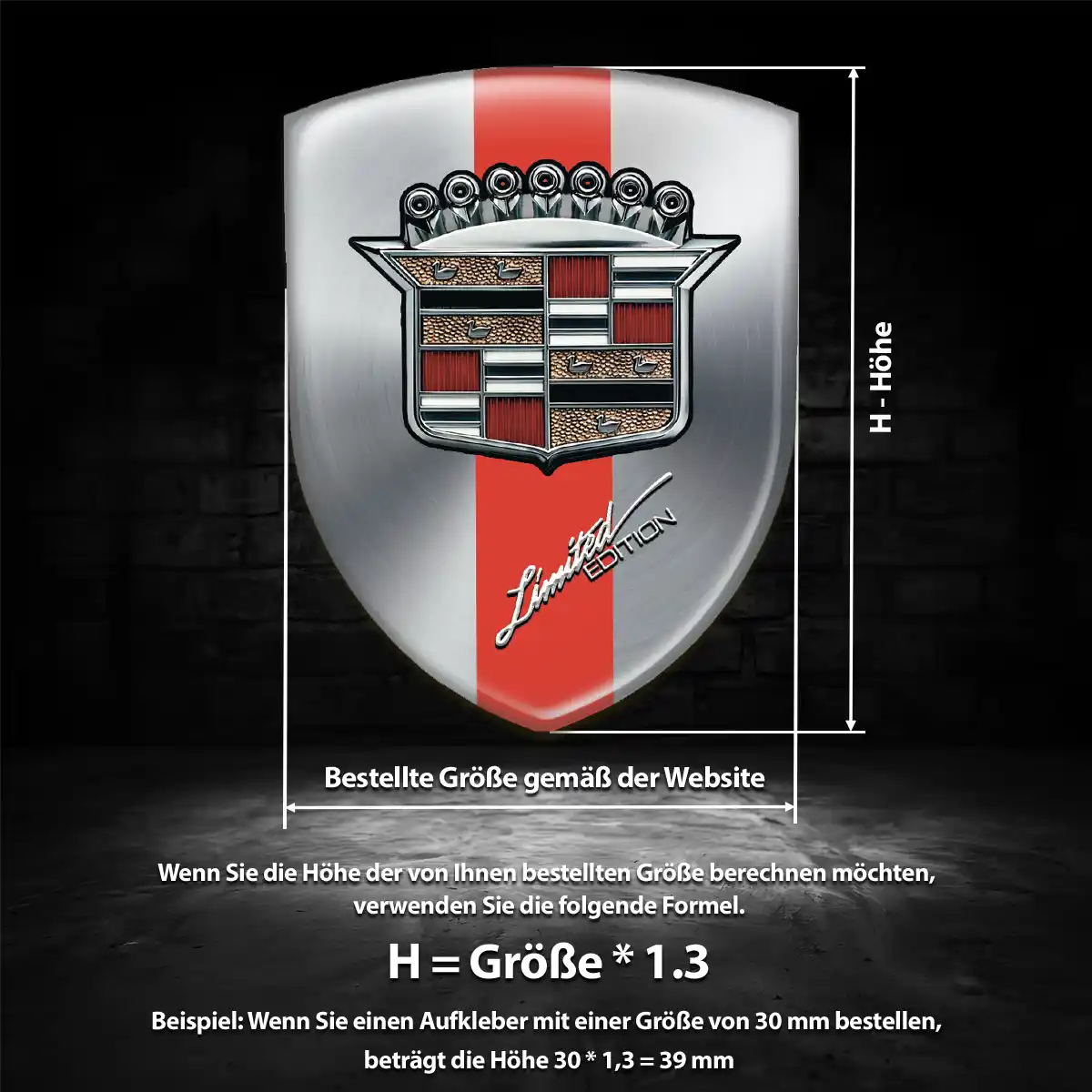 Cadillac Emblem Aufkleber Wappen Überzeugende Qualität