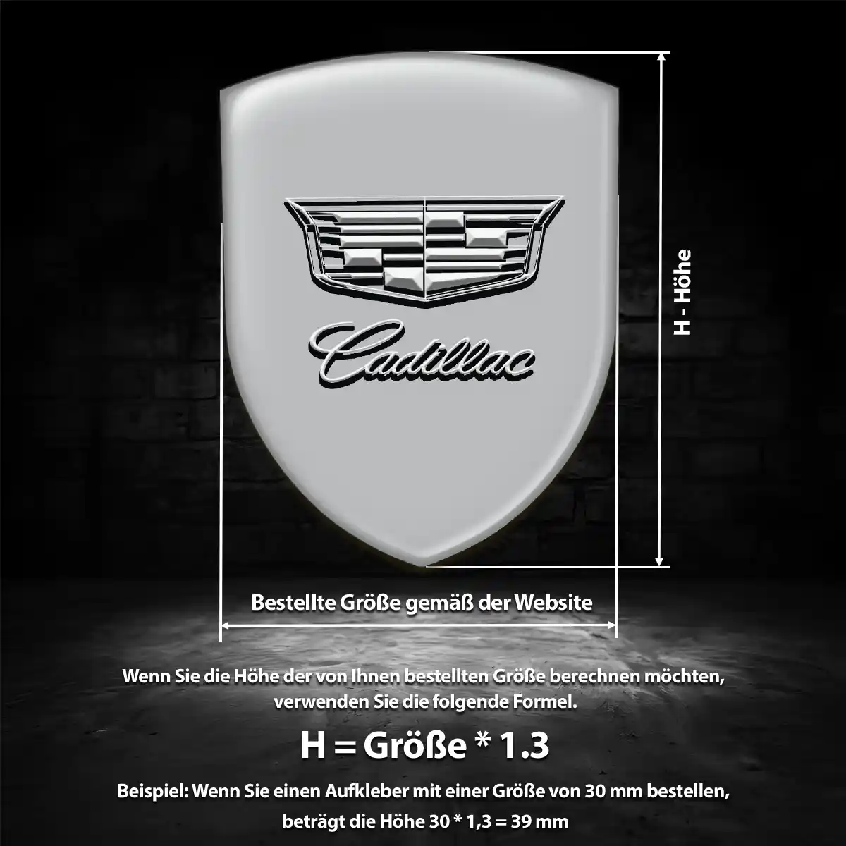 Cadillac Emblem Aufkleber Wappen Edles Design