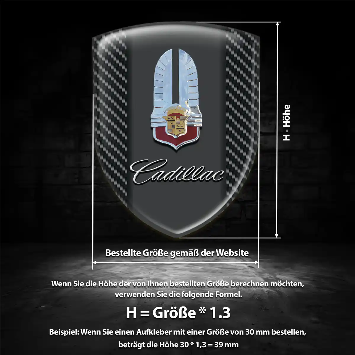 Cadillac Emblem Aufkleber Wappen Erstklassige Qualität