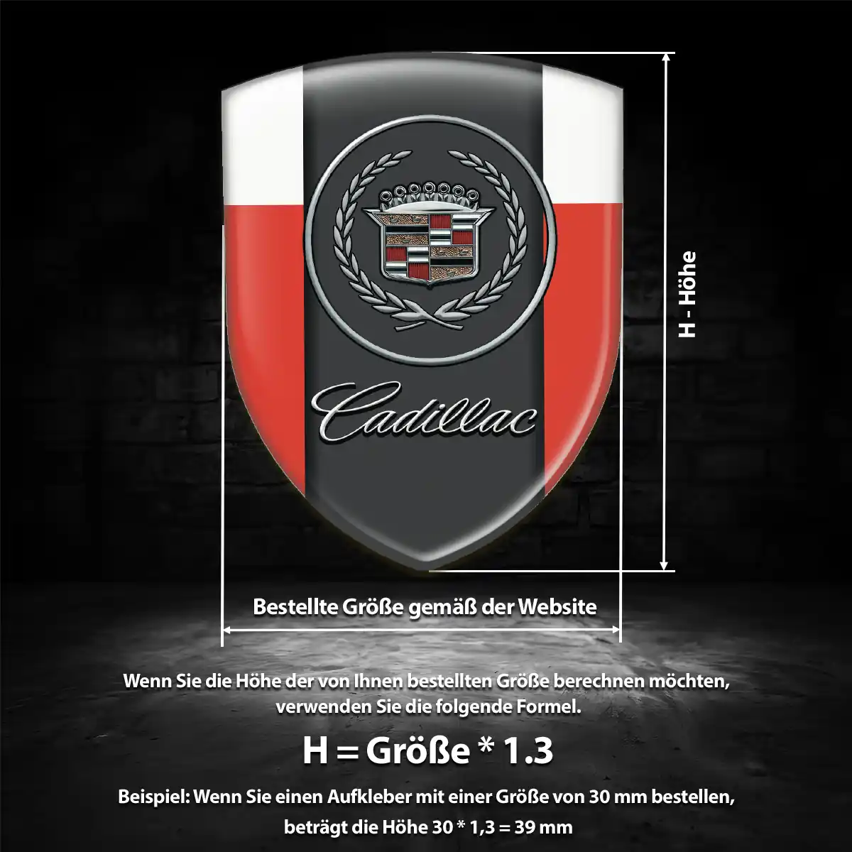 Cadillac Emblem Aufkleber Wappen Exterieurdesign
