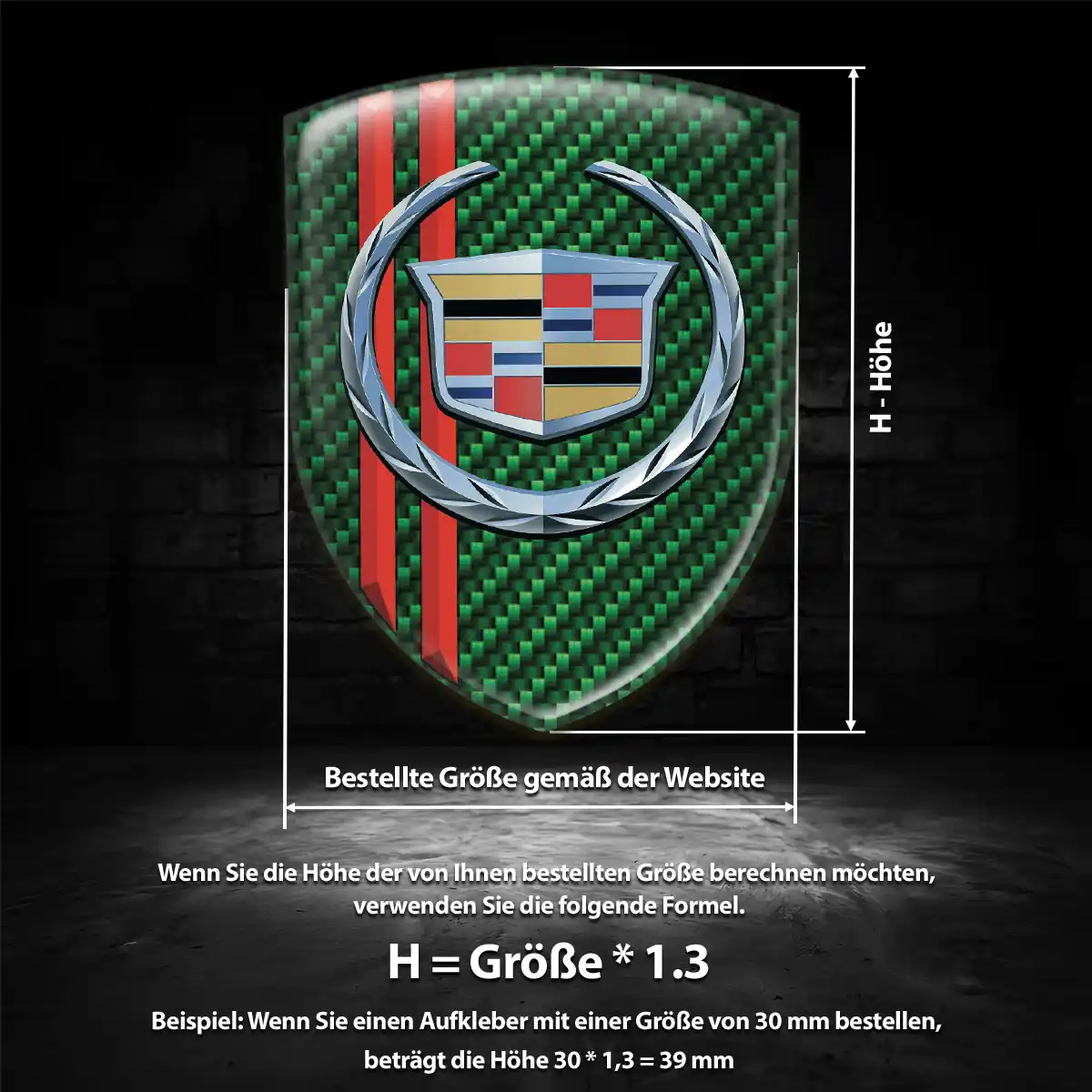 Cadillac Emblem Aufkleber Wappen Hohe Qualität