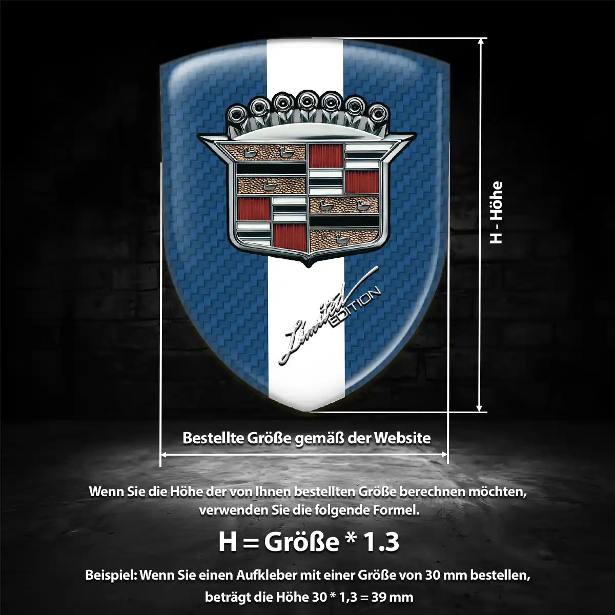 Cadillac Emblem Aufkleber Wappen Limitierte Auflage