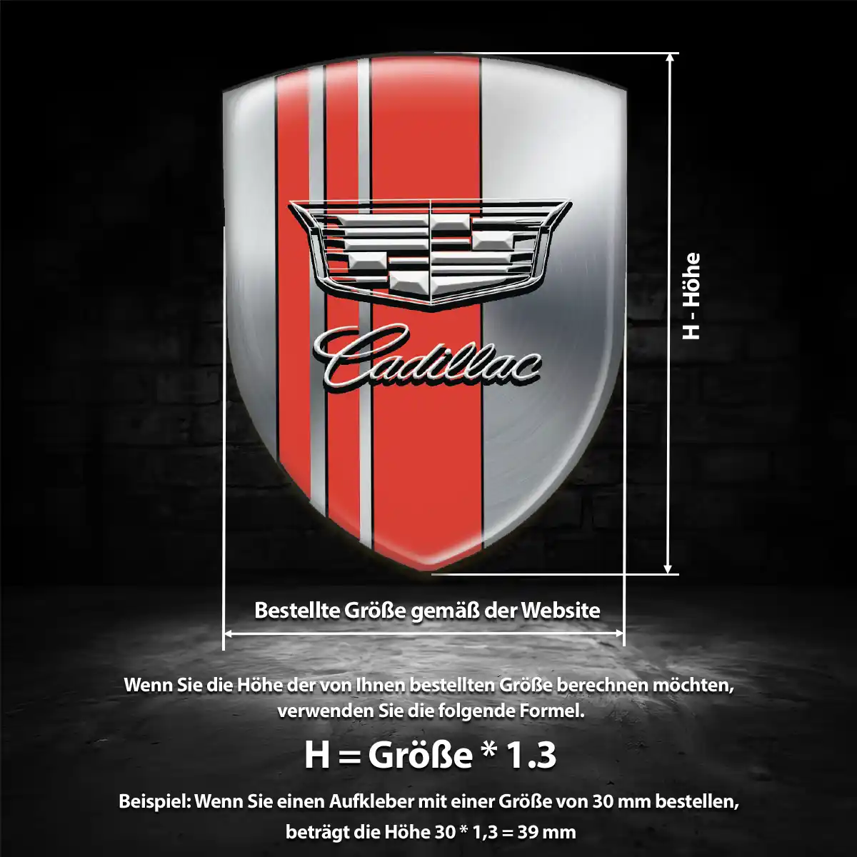 Cadillac Emblem Aufkleber Wappen Premiumqualität