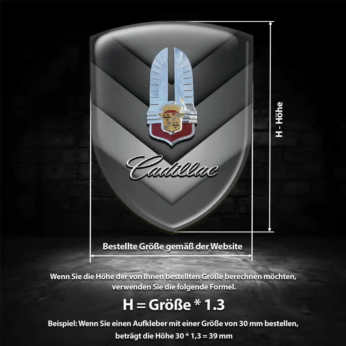 Cadillac Emblem Aufkleber Wappen Spitzenqualität