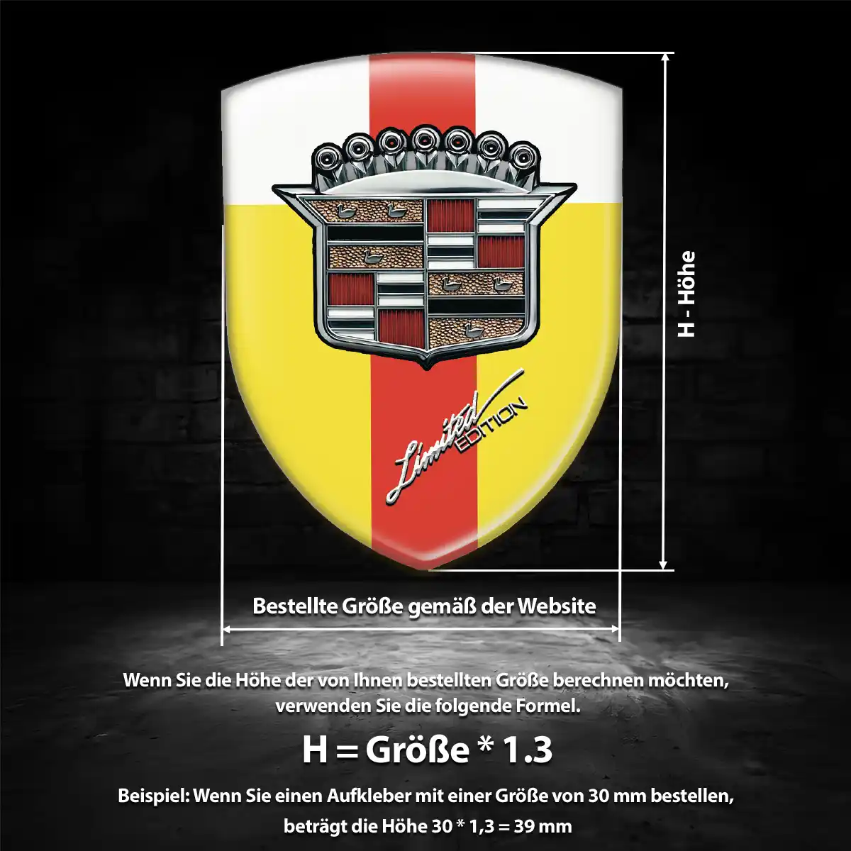 Cadillac Emblem Aufkleber Wappen Stilvolles Design