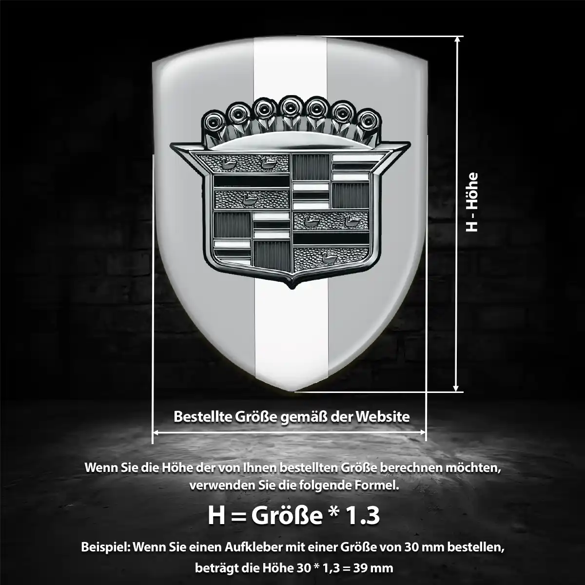 Cadillac Emblem Aufkleber Wappen Verlässliche Qualität