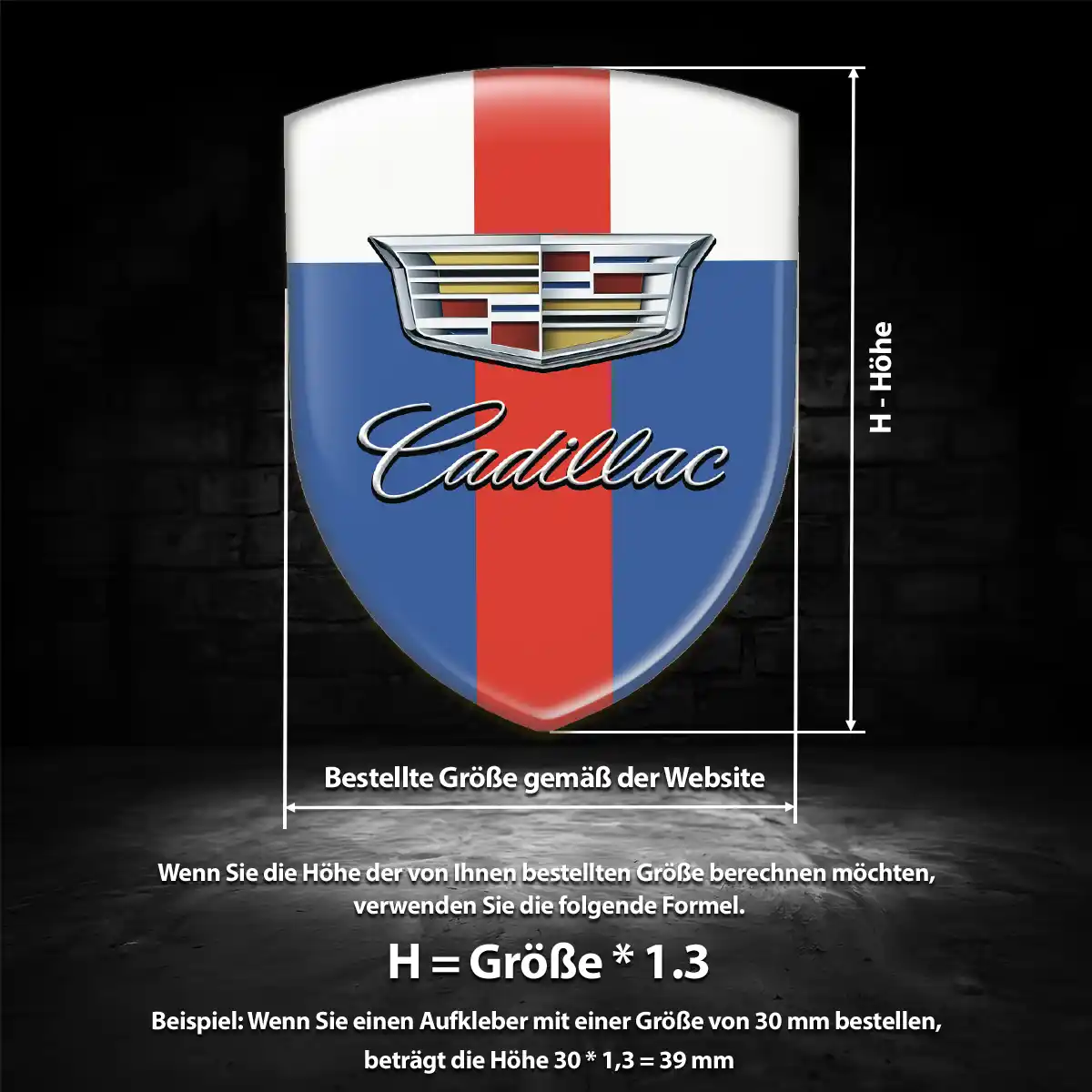 Cadillac Emblem Wappen Aufkleber Anspruchsvolles Design