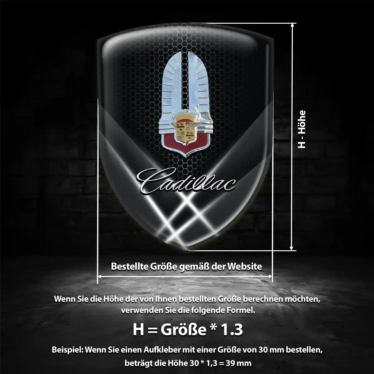 Cadillac Emblem Wappen Aufkleber Ausdrucksstarkes Design