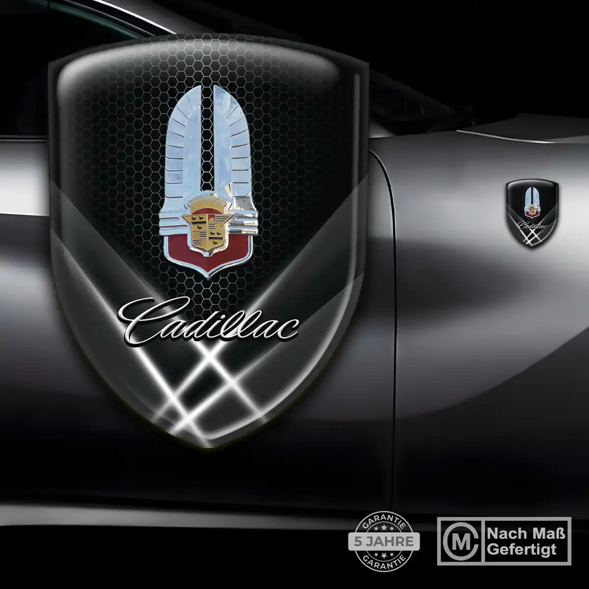Cadillac Emblem Wappen Aufkleber Ausdrucksstarkes Design