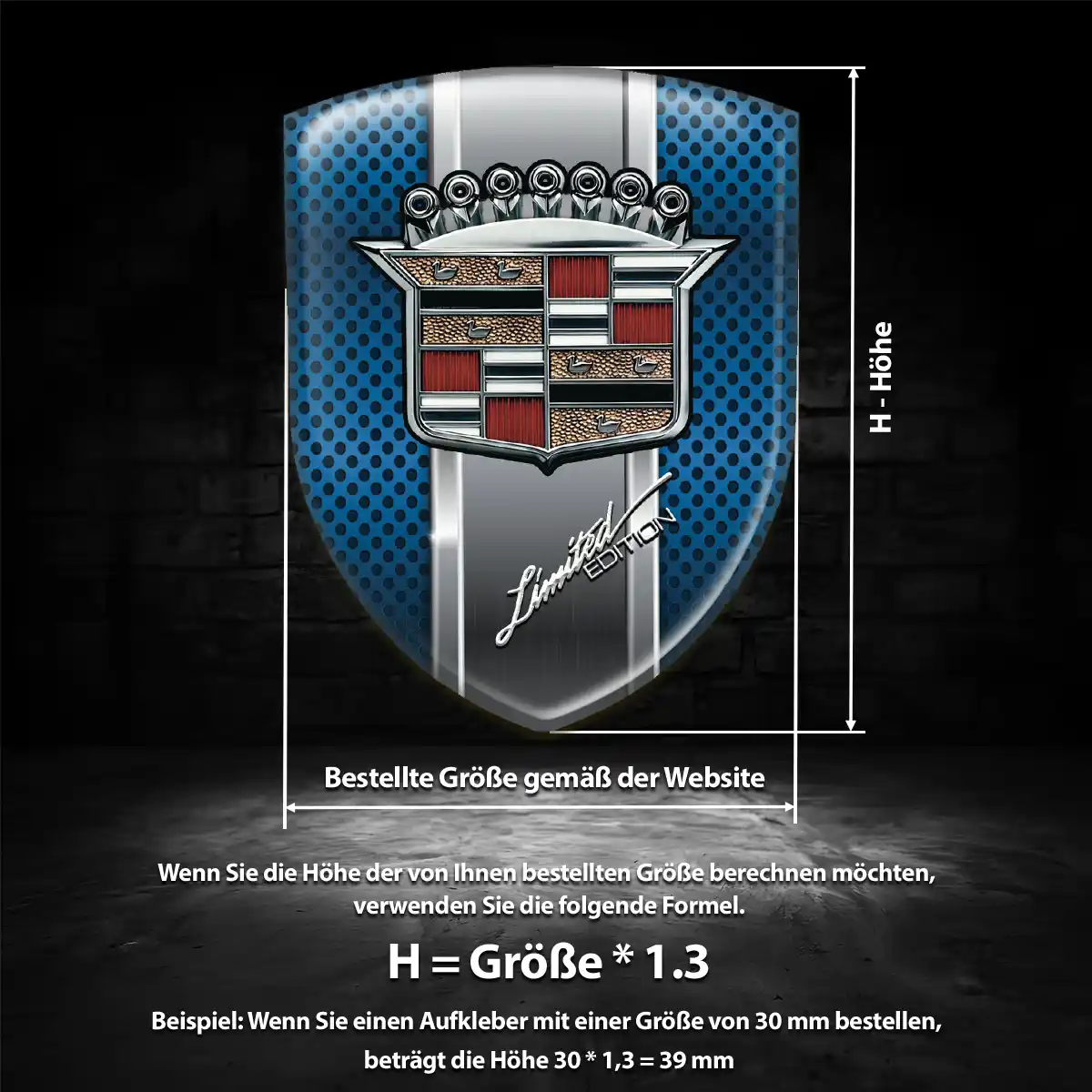 Cadillac Emblem Wappen Aufkleber Auto Überzeugende Qualität