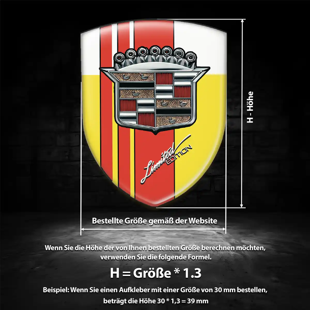 Cadillac Emblem Wappen Aufkleber Auto Edles Design