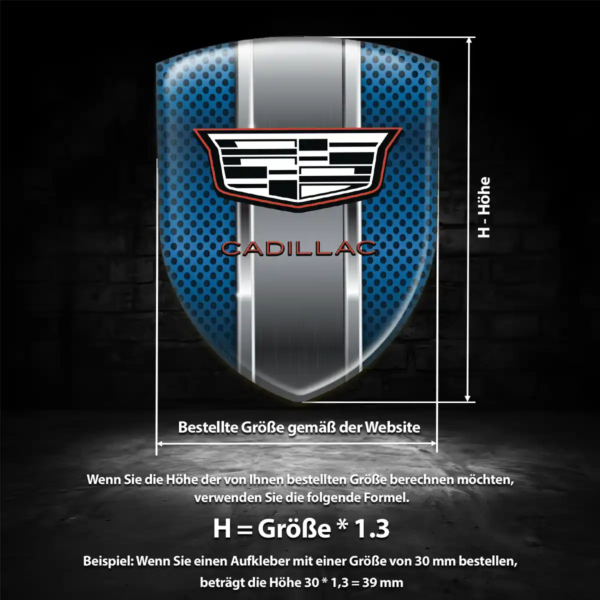 Cadillac Emblem Wappen Aufkleber Auto Elegantes Design