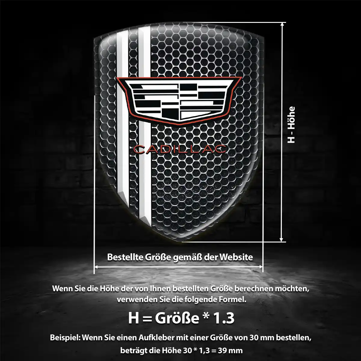 Cadillac Emblem Wappen Aufkleber Auto Exterieurdesign