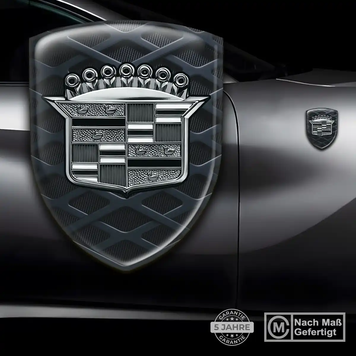 Cadillac Emblem Wappen Aufkleber Auto Hochwertiges Harz