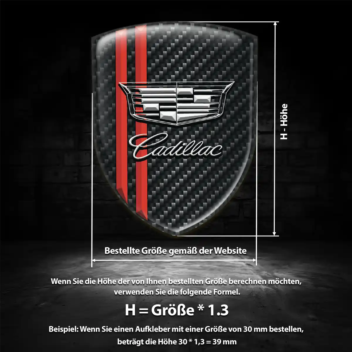 Cadillac Emblem Wappen Aufkleber Auto Hohe Qualität