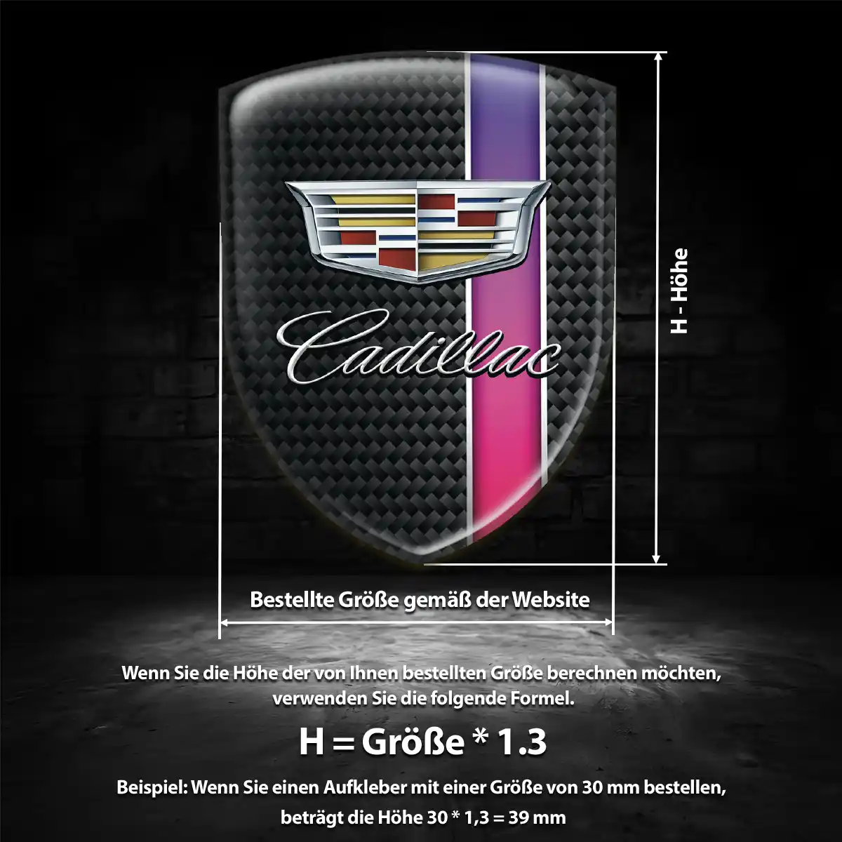 Cadillac Emblem Wappen Aufkleber Auto Limitierte Auflage
