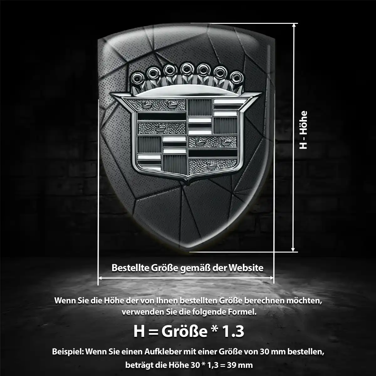 Cadillac Emblem Wappen Aufkleber Auto Markenedition