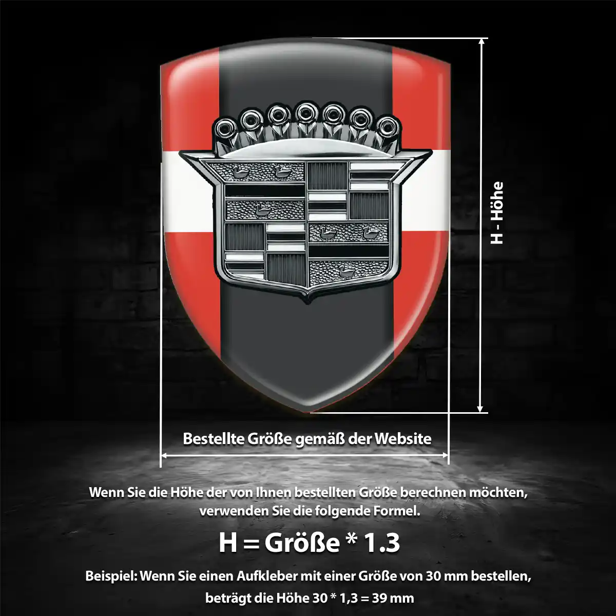 Cadillac Emblem Wappen Aufkleber Auto Premiumqualität