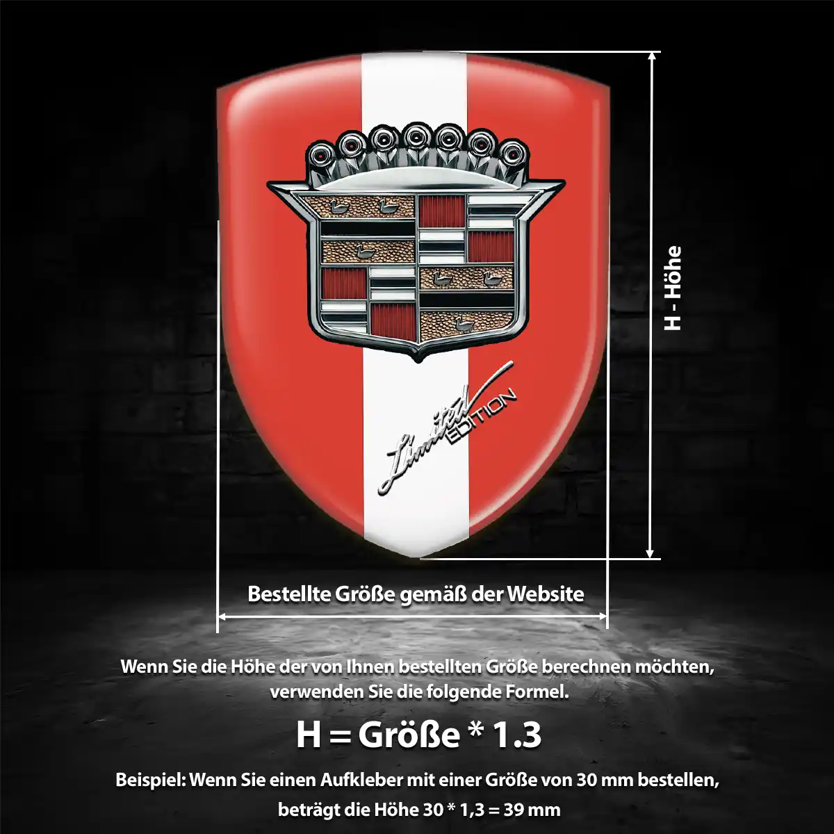 Cadillac Emblem Wappen Aufkleber Überzeugende Qualität