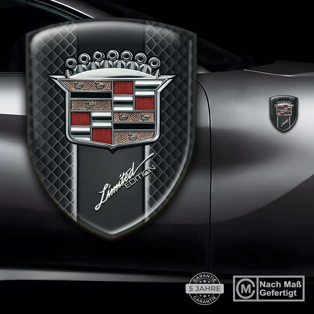 Cadillac Emblem Wappen Aufkleber Edles Design