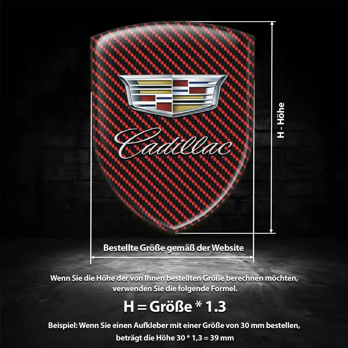 Cadillac Emblem Wappen Aufkleber Erstklassige Qualität